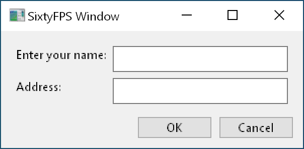 Screenshot of a simple dialog on Windows